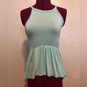 Gaze DTLA NWT Sleeveless Knit Peplum Top